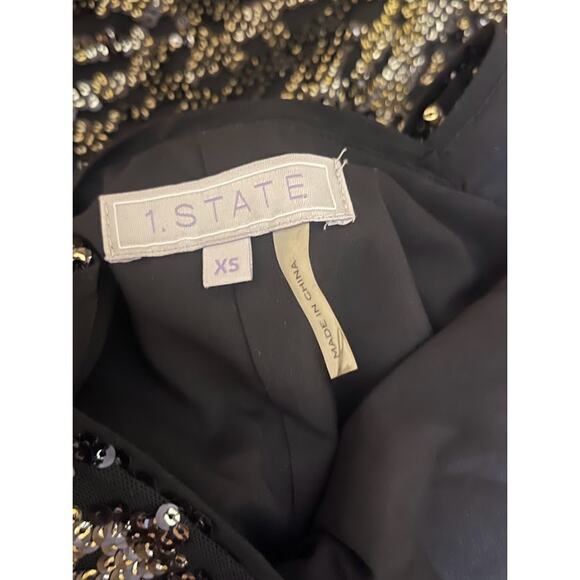 1. State Black Sequin V-Neck Sheath Mini Dress - XS‎ - NWT - Picture 9 of 9